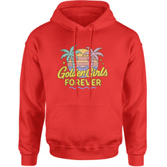 Golden Girls Forever Retro Sunset Adult Hoodie Sweatshirt Red