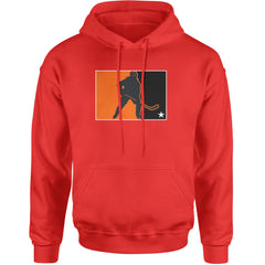 Hockey Enforcer Retro Vintage Adult Hoodie Sweatshirt Red