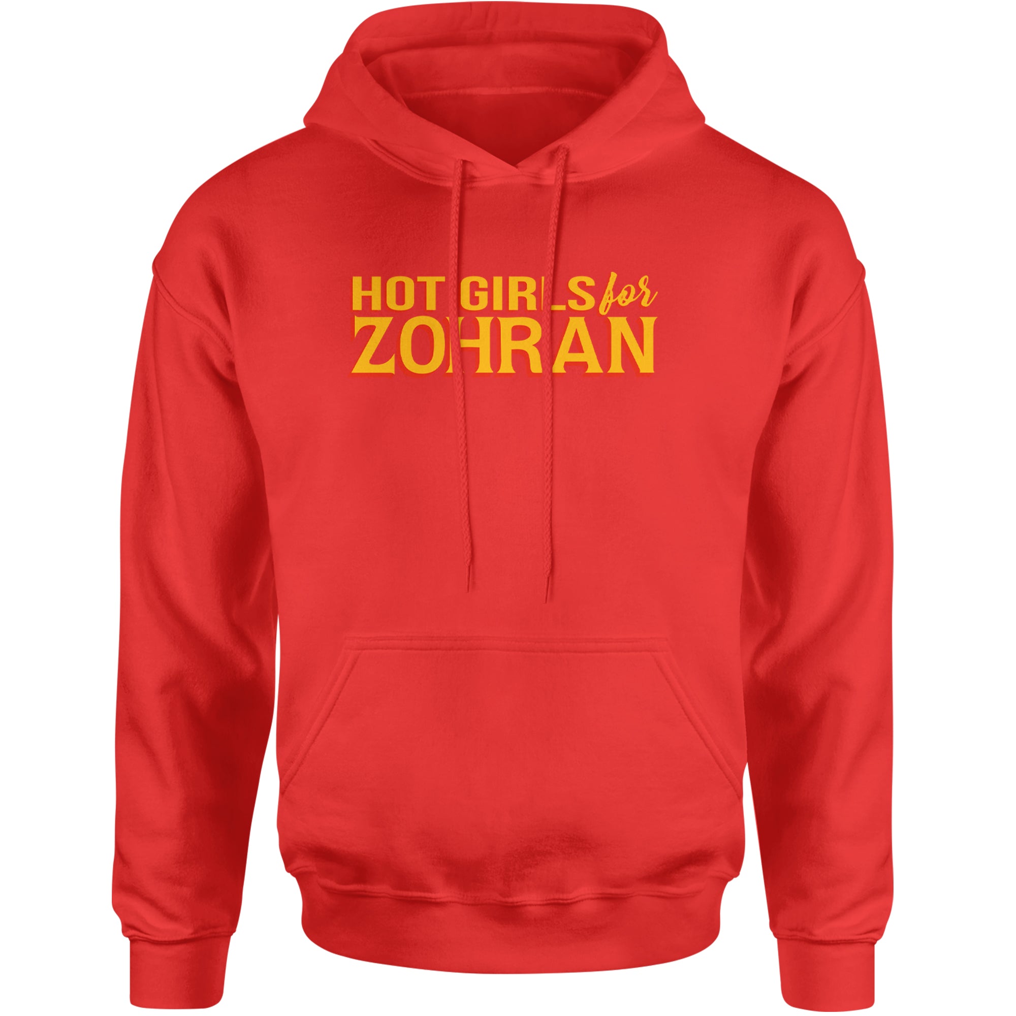 Hot Girls for Zohran Meme Adult Hoodie Sweatshirt Red
