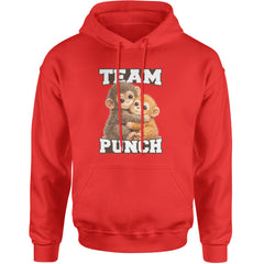 Team Punch Panchi-kun Monkey Adult Hoodie Sweatshirt Red