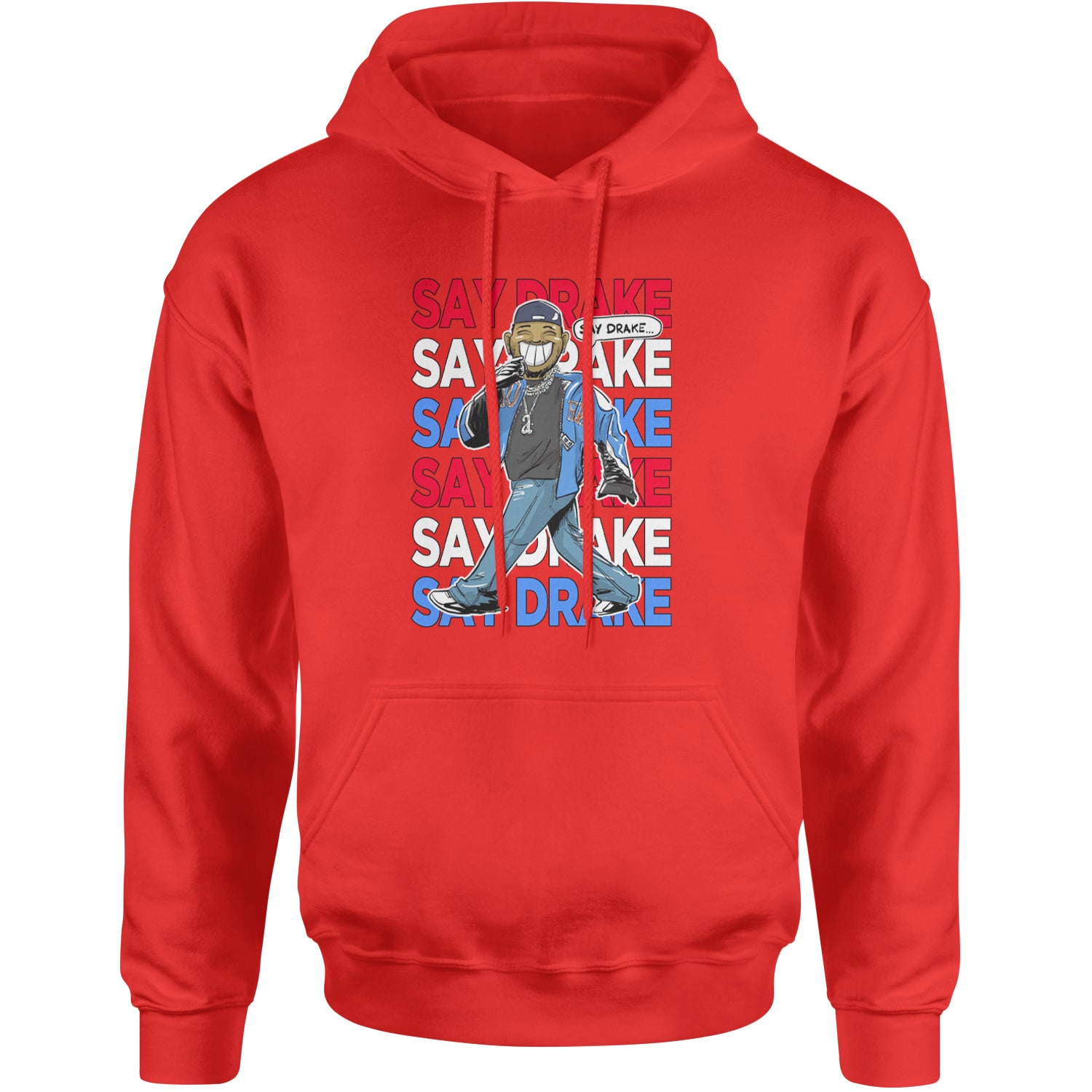 Say Drake Smiling Meme Mustard Adult Hoodie Sweatshirt Red