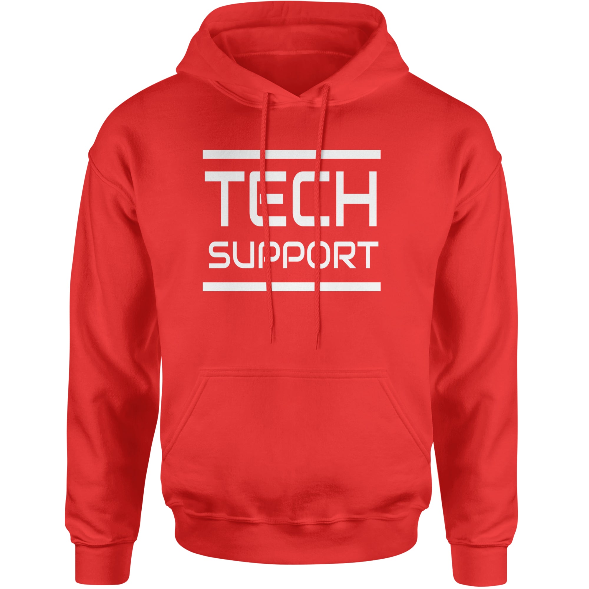 Tech Support Technologist IT Adult Hoodie Sweatshirt Red