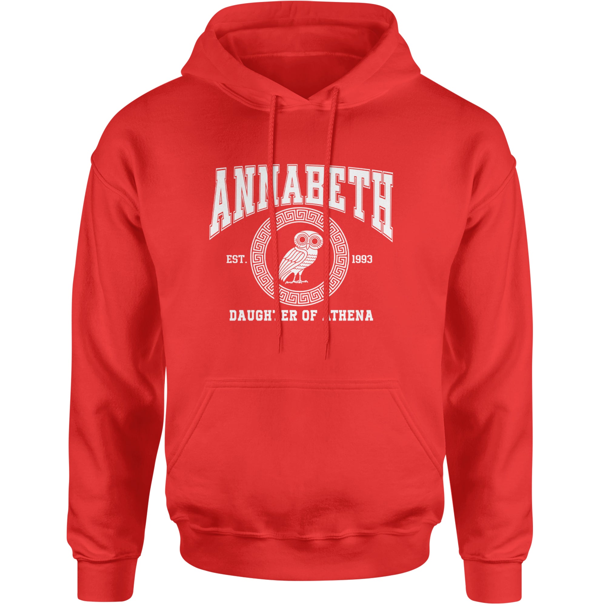 Annabeth Daughter of Athena Owl Wisdom Adult Hoodie Sweatshirt Red