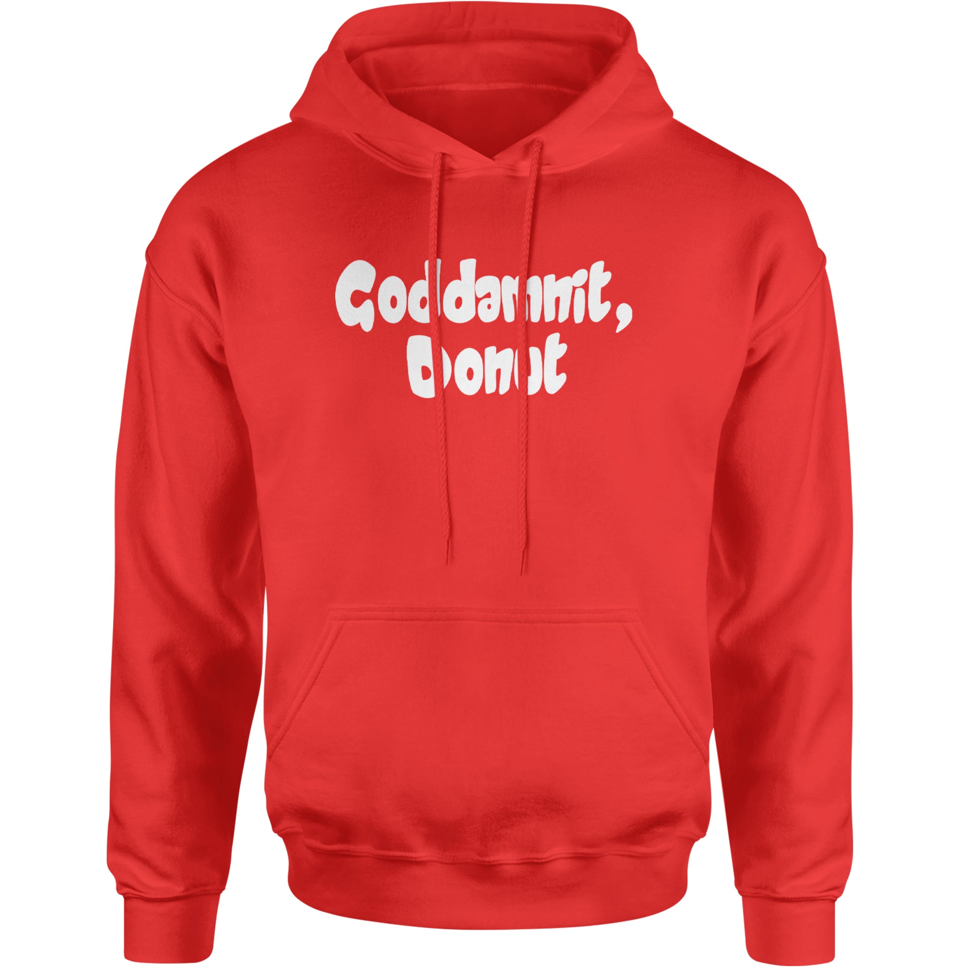 Godd-mnit, Donut Carl Adult Hoodie Sweatshirt Red