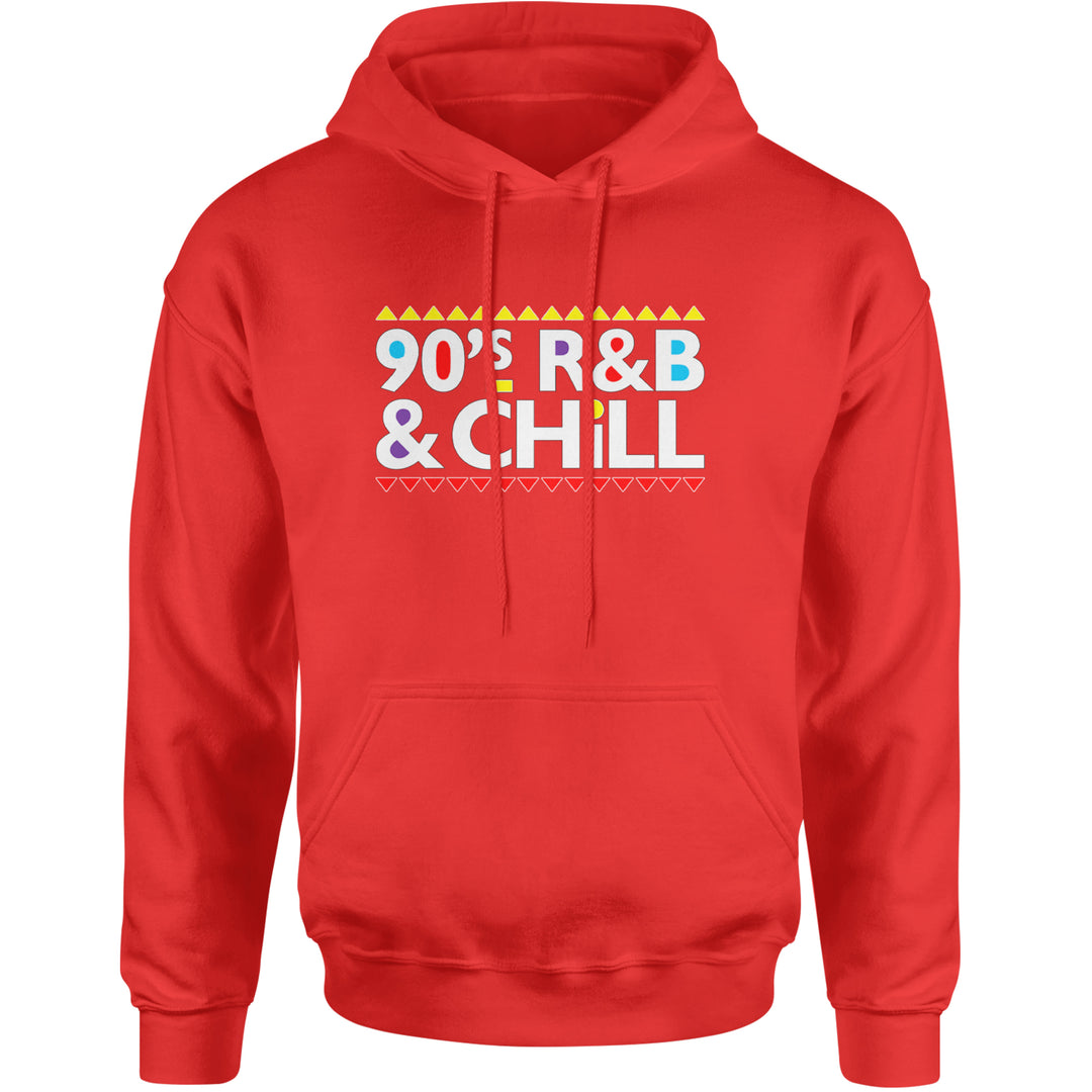 90s R&B and Chill Retro Throwback Adult Hoodie Sweatshirt Red