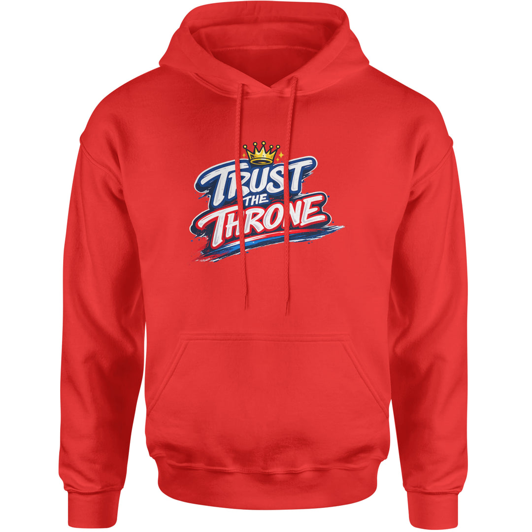 Trust The Throne Crown Philly Hoops Adult Hoodie Sweatshirt Red
