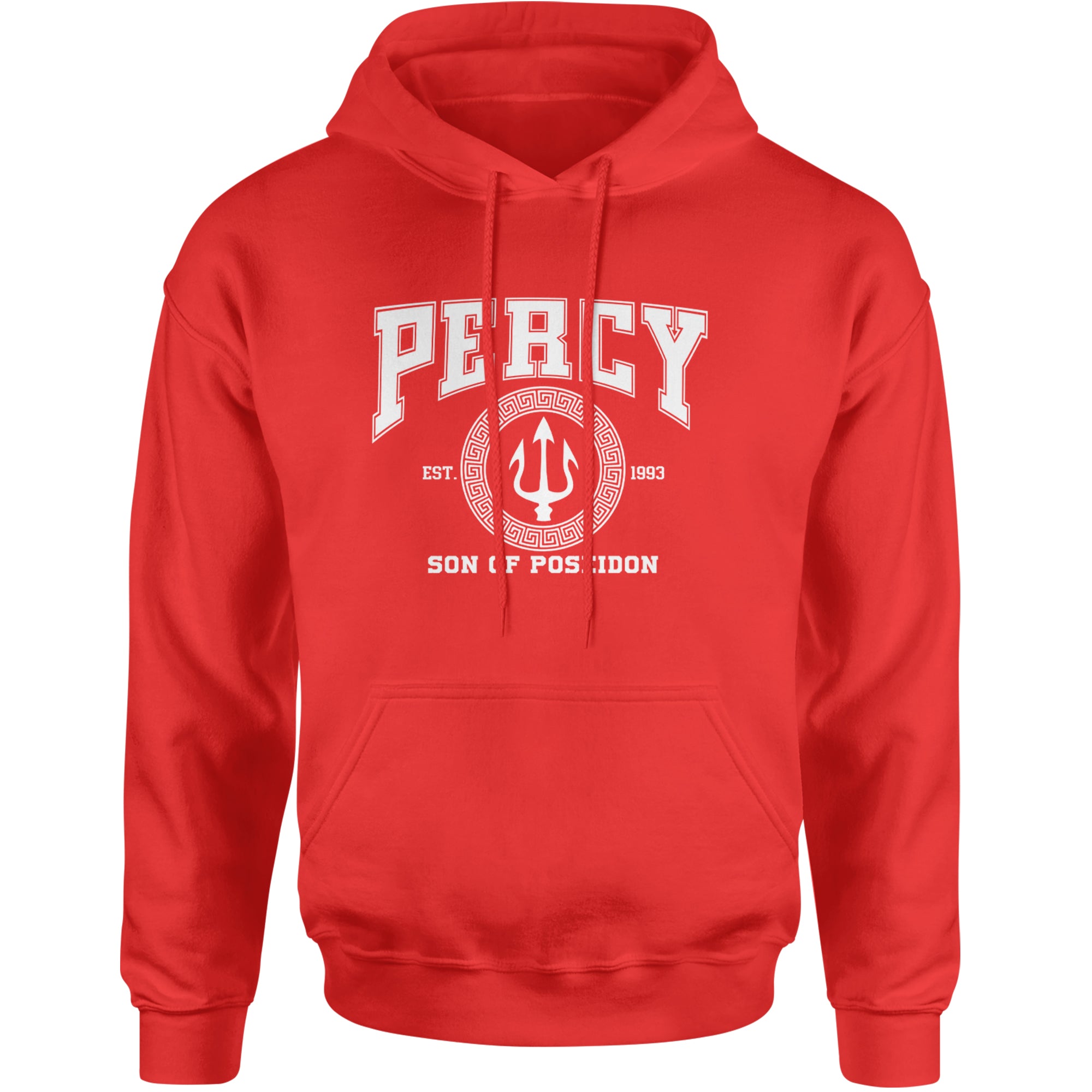 Percy Son Of Poseidon Sea God Adult Hoodie Sweatshirt Red
