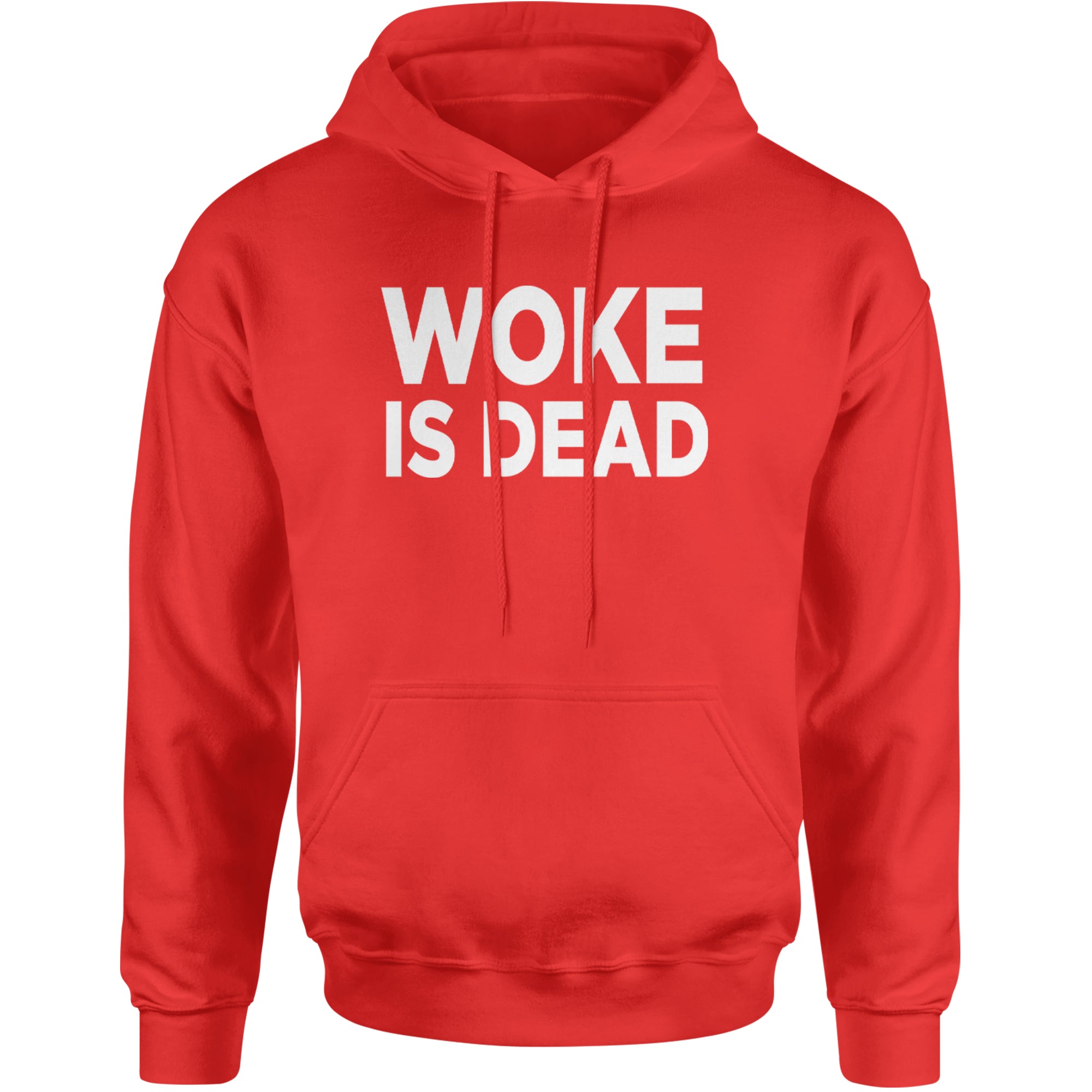 Woke Is Dead Satire Adult Hoodie Sweatshirt Red