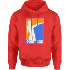 Point God Cunningham Basketball Pointing Meme  Adult Hoodie Sweatshirt Red