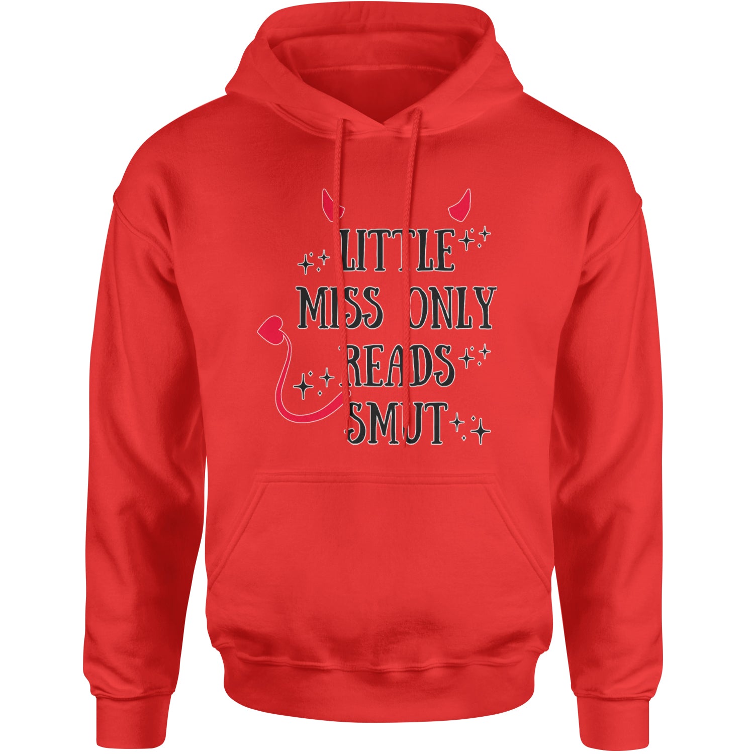 Little Miss Only Reads Smut Devilish Adult Hoodie Sweatshirt Red