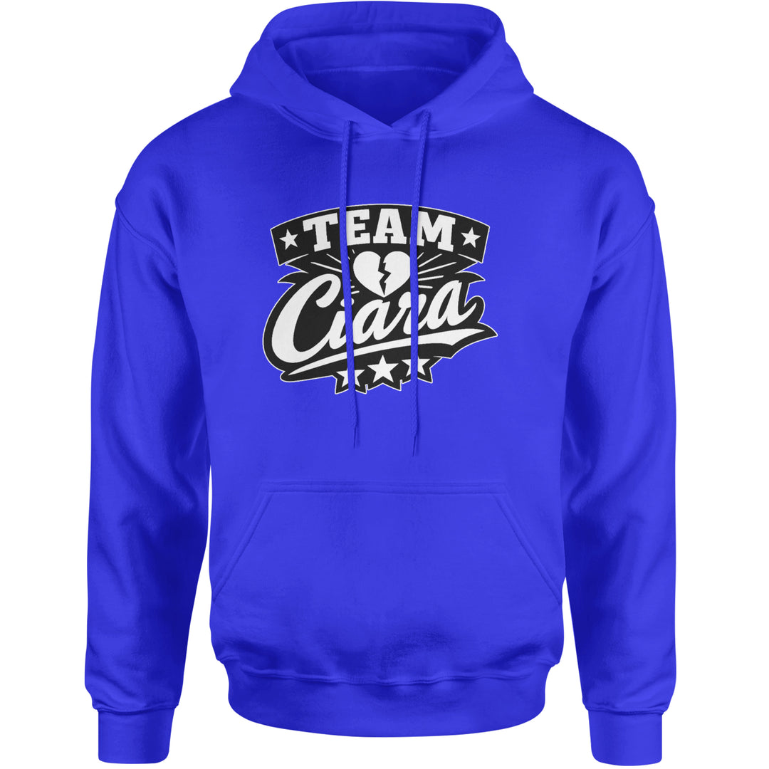 Team Ciara Scamanda Broken Heart Adult Hoodie Sweatshirt Royal Blue