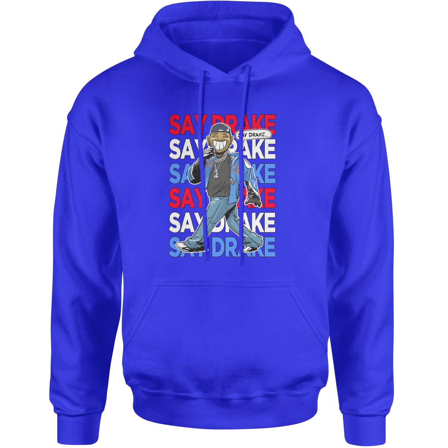 Say Drake Smiling Meme Mustard Adult Hoodie Sweatshirt Royal Blue