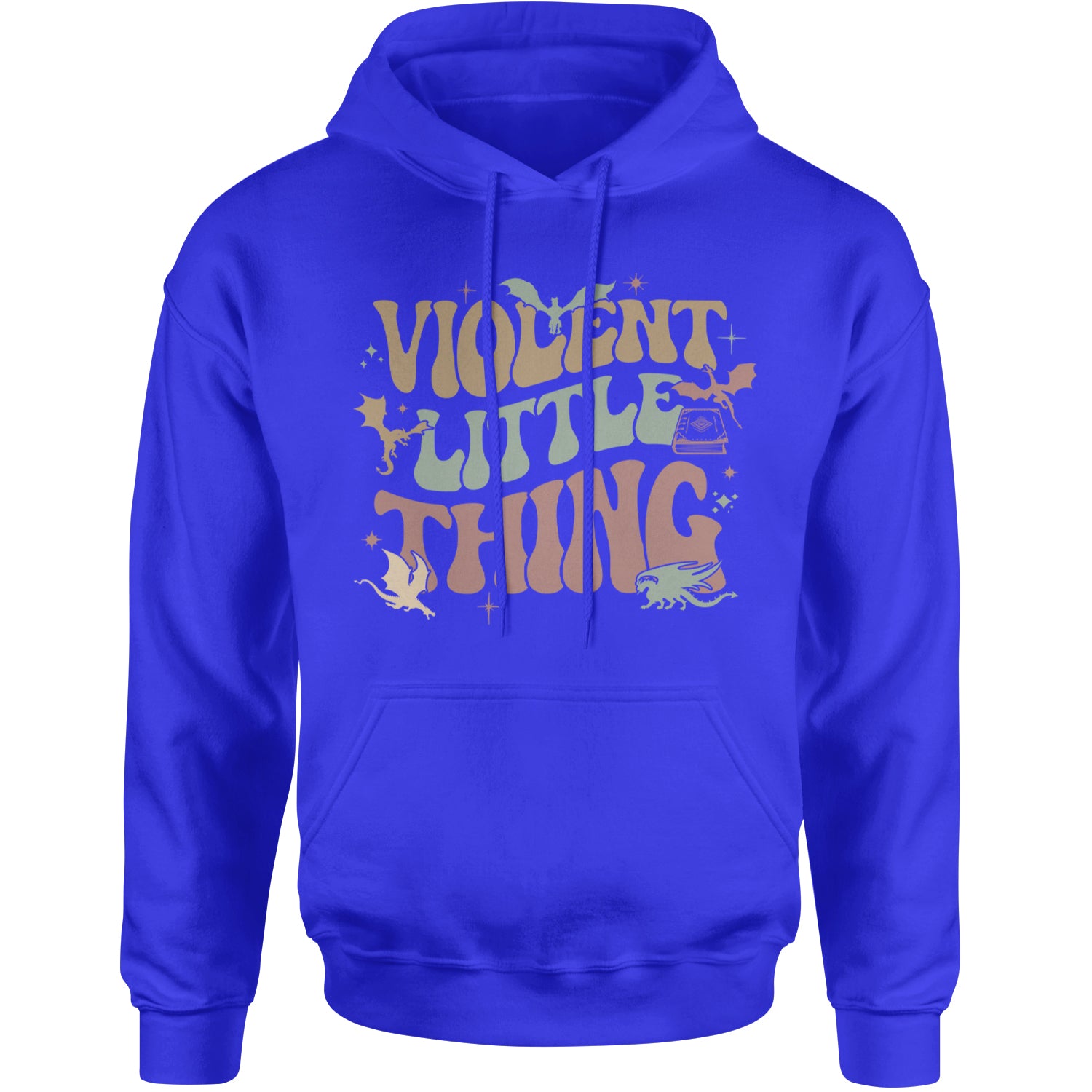 Violent Little Thing Dragon Adult Hoodie Sweatshirt Royal Blue