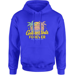 Golden Girls Forever Retro Sunset Adult Hoodie Sweatshirt Royal Blue