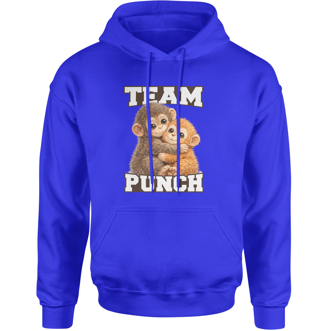 Team Punch Panchi-kun Monkey Adult Hoodie Sweatshirt Royal Blue