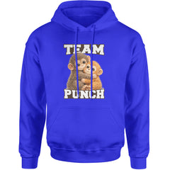 Team Punch Panchi-kun Monkey Adult Hoodie Sweatshirt Royal Blue