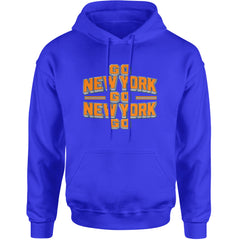 Go New York Go Basketball Adult Hoodie Sweatshirt Royal Blue