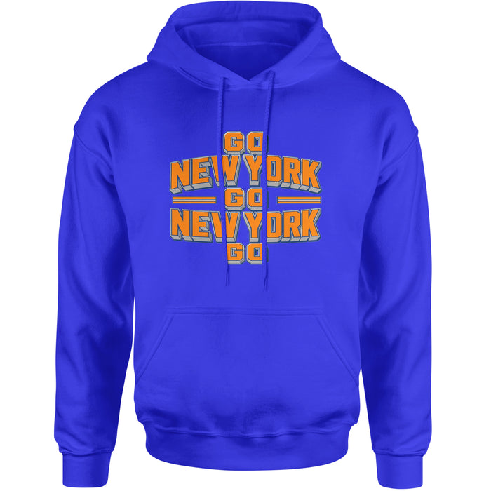 Go New York Go Basketball Adult Hoodie Sweatshirt