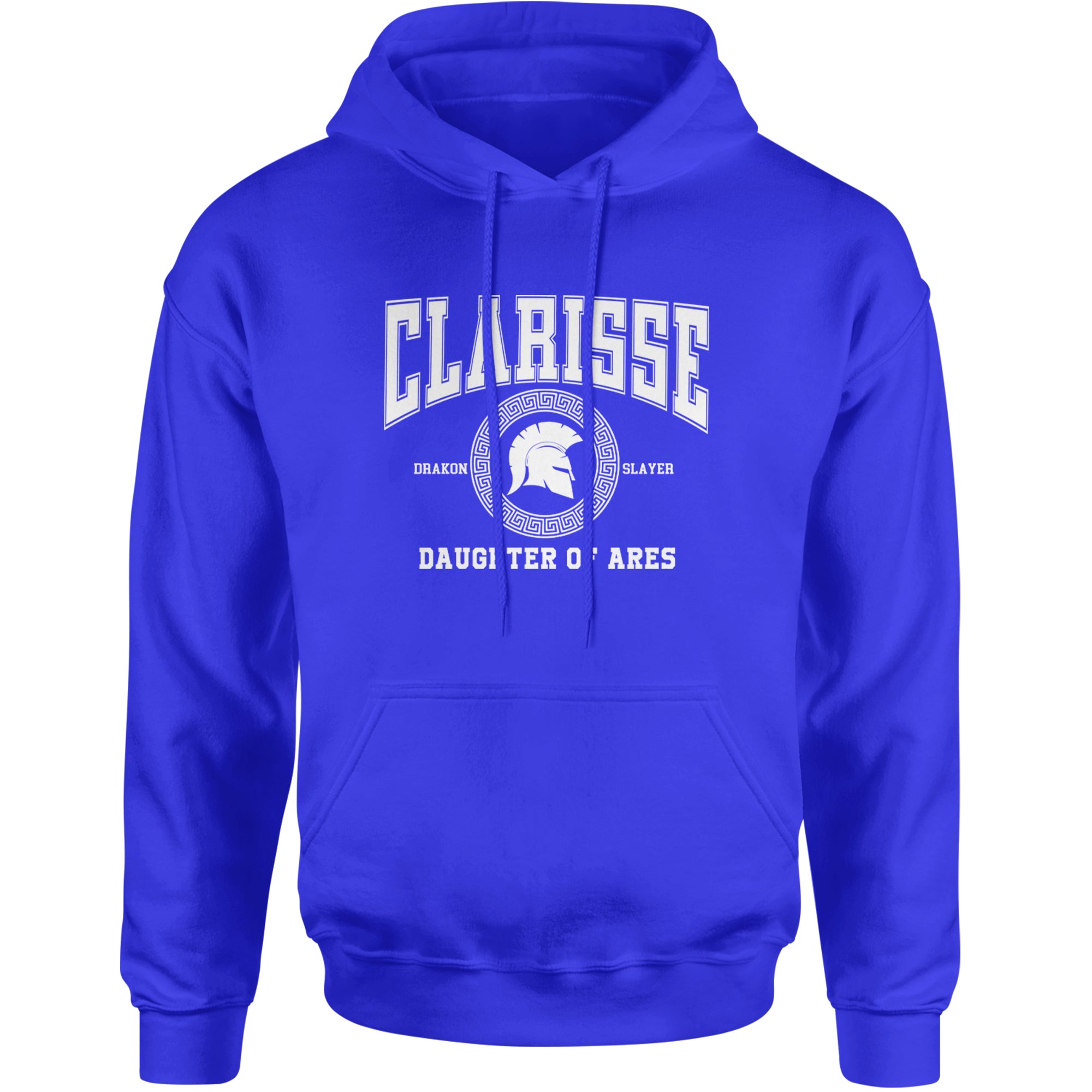 Clarisse Daughter of Ares Battle Ready Adult Hoodie Sweatshirt Royal Blue