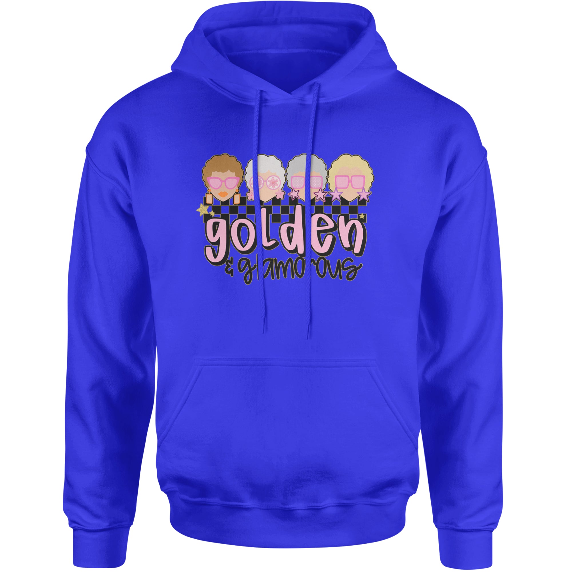 Golden And Glamorous Golden Girls Adult Hoodie Sweatshirt Royal Blue