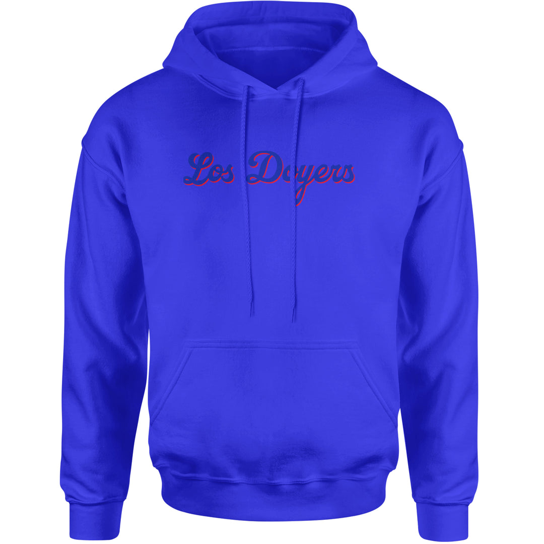 Los Doyers LA Baseball Adult Hoodie Sweatshirt Royal Blue