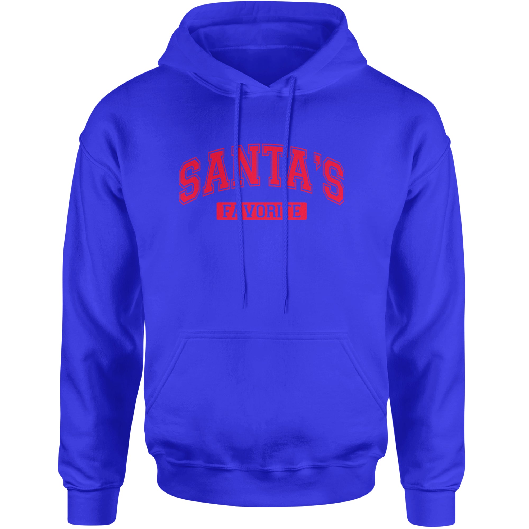 Santa's Favorite Adult Hoodie Sweatshirt Royal Blue