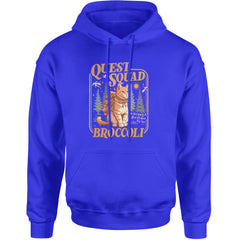 Quest Squad Broccoli Cat Fantasy Reader  Adult Hoodie Sweatshirt Royal Blue