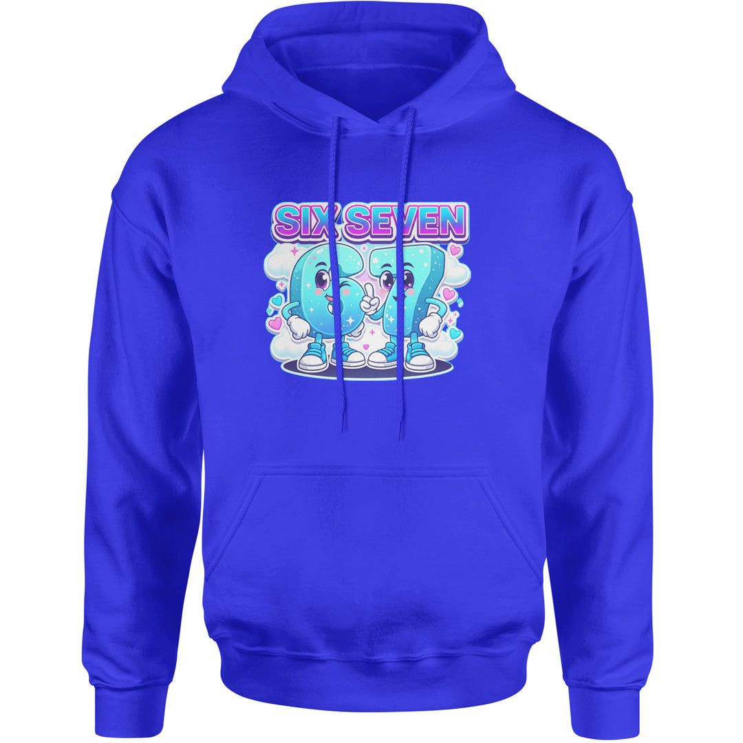 67 Six Seven Meme Kawaii Cloud Adult Hoodie Sweatshirt Royal Blue