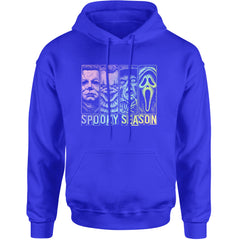 Spooky Season Horror Icons Halloween Adult Hoodie Sweatshirt Royal Blue