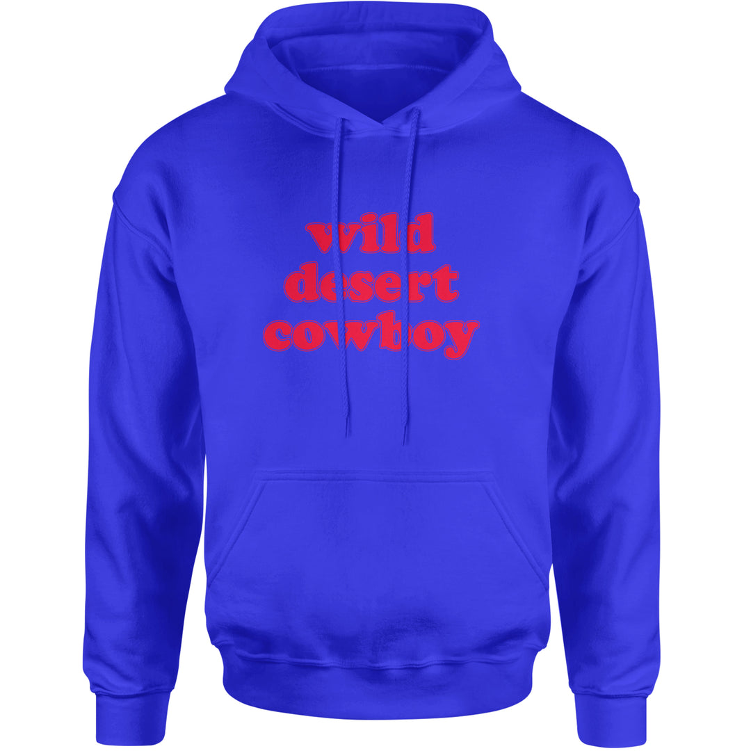 Wild Desert Cowboy Country Adult Hoodie Sweatshirt Royal Blue