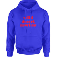 Wild Desert Cowboy Country Adult Hoodie Sweatshirt Royal Blue
