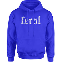 Feral Club Rat Festival Rave EDM Adult Hoodie Sweatshirt Royal Blue