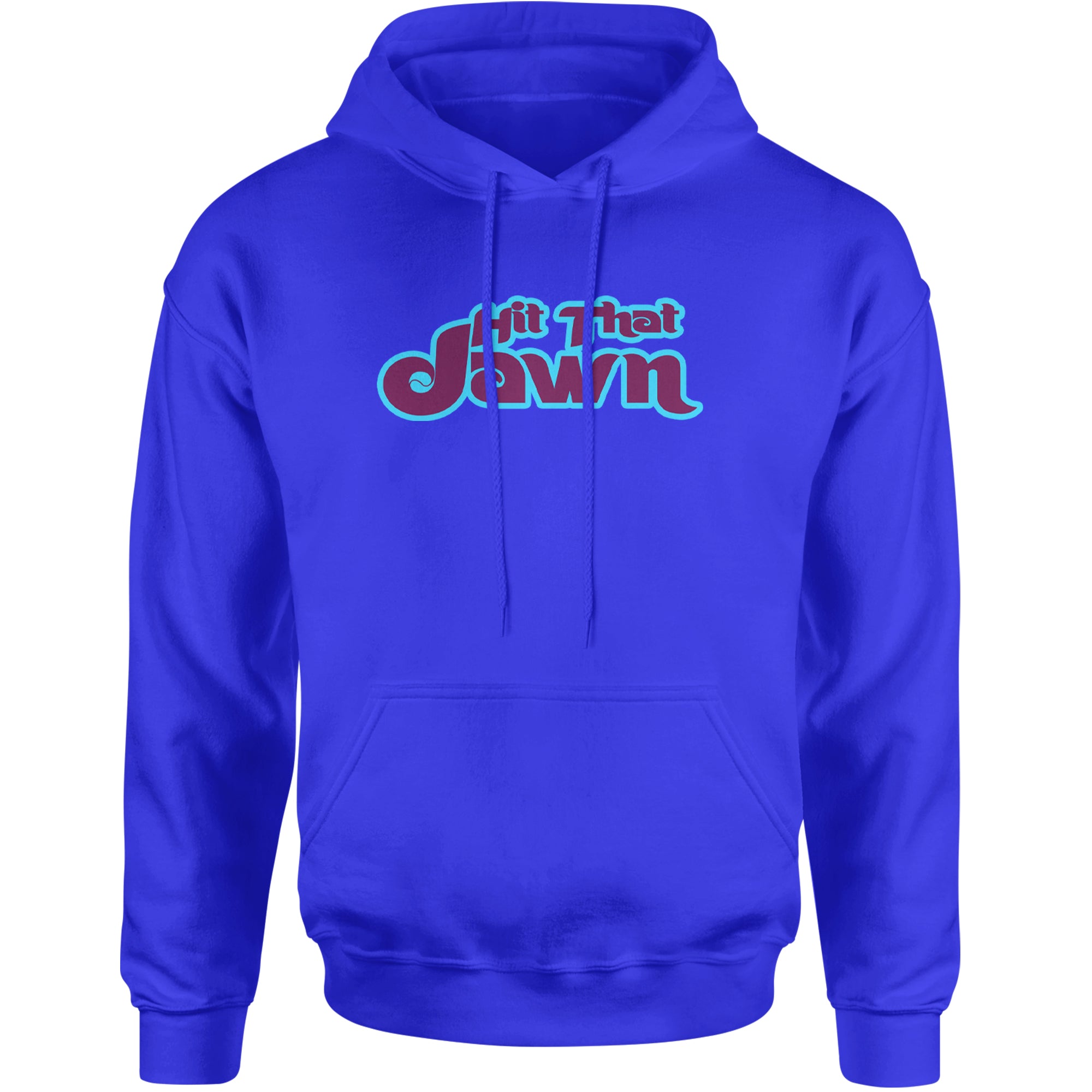 Hit That Jawn Philly Baseball Adult Hoodie Sweatshirt Royal Blue