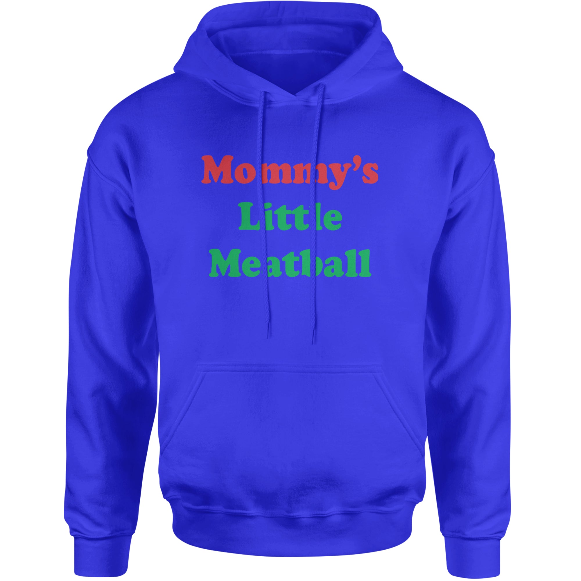 Mommy's Little Meatball Love Island Adult Hoodie Sweatshirt Royal Blue
