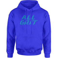 All Grit Detroit Football Adult Hoodie Sweatshirt Royal Blue