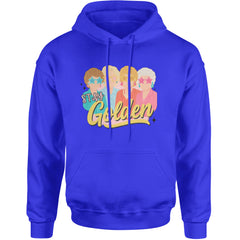 Stay Golden Girls Retro Adult Hoodie Sweatshirt Royal Blue