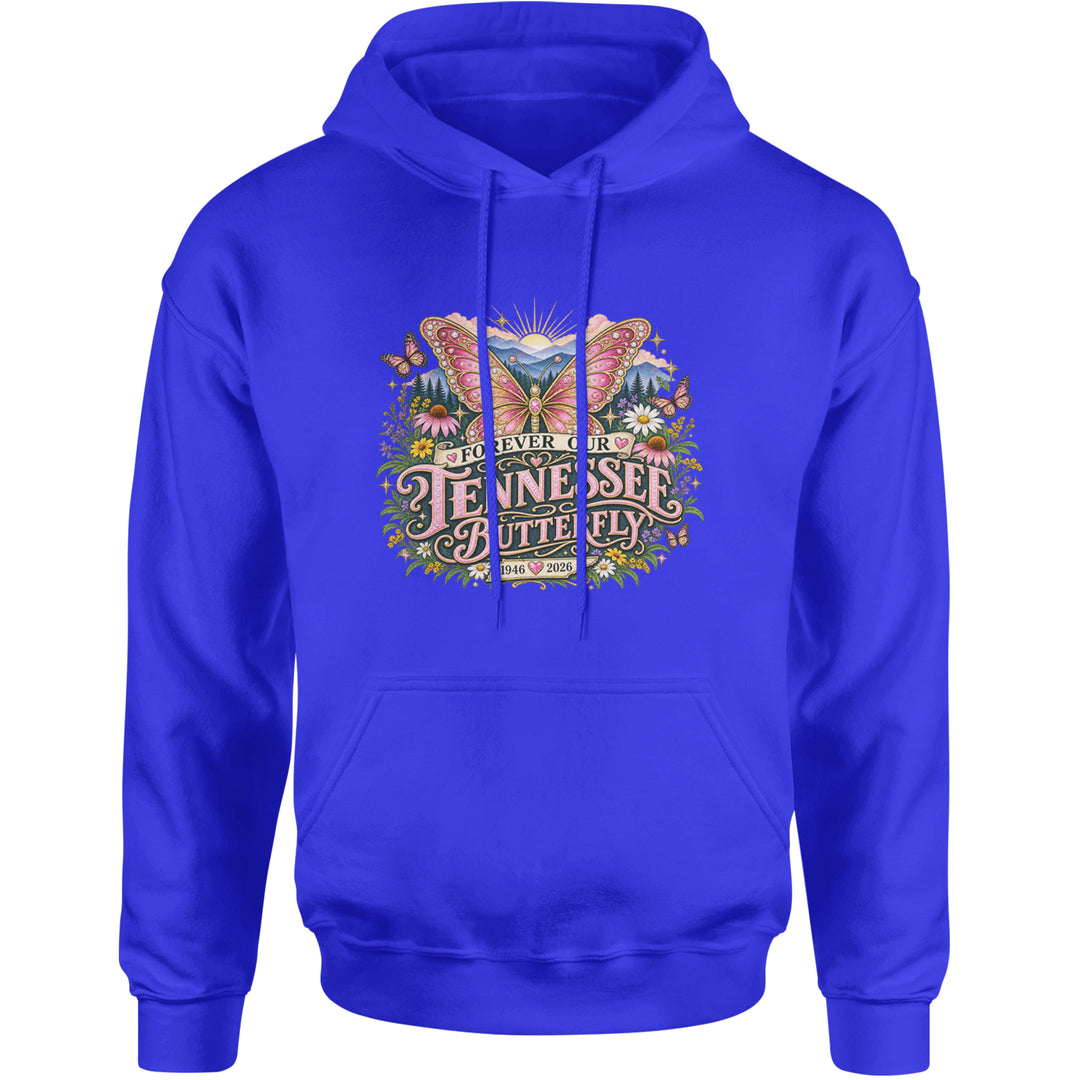 Forever Our Tennessee Butterfly Dolly Adult Hoodie Sweatshirt Royal Blue