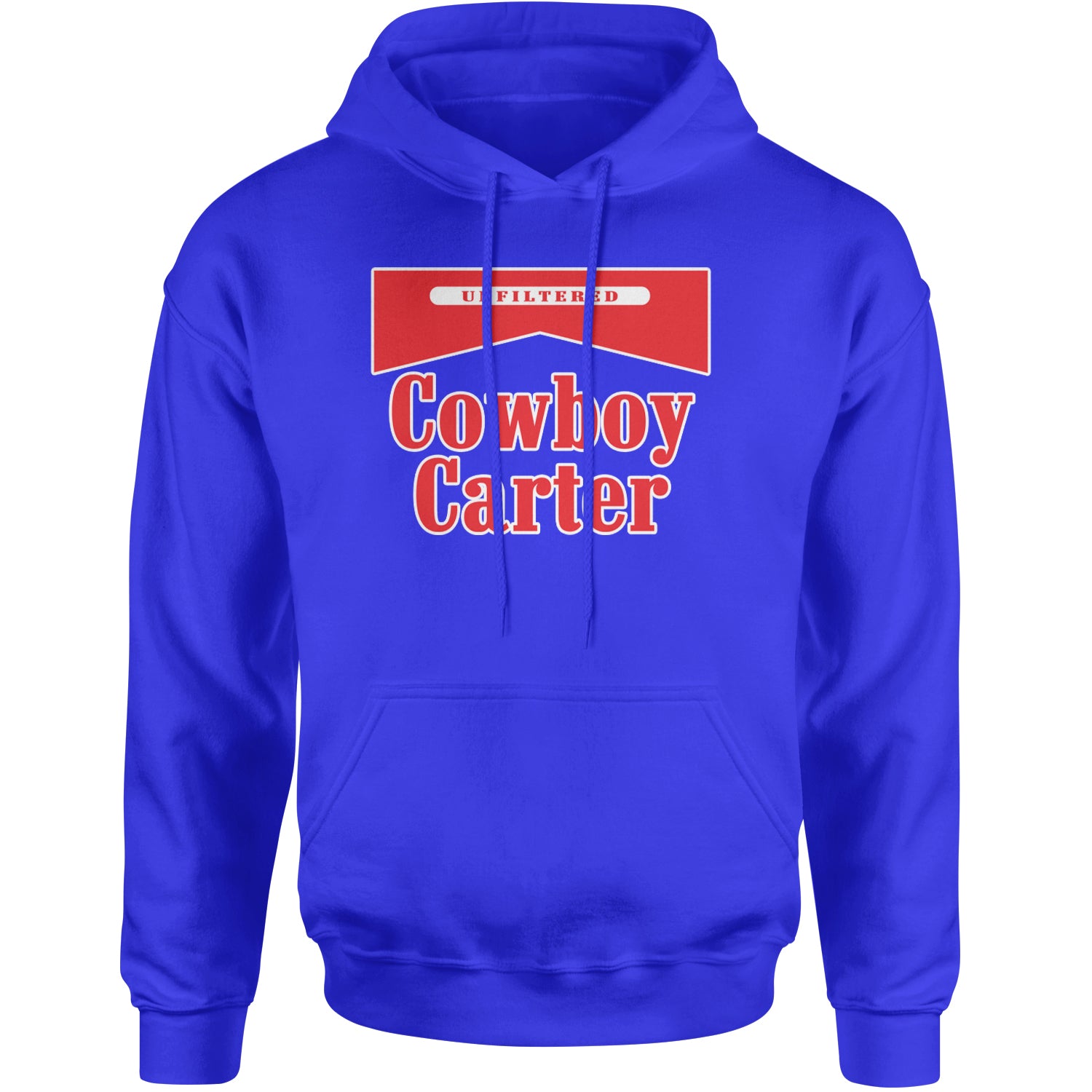 Cowboy Karter Country Act Two Adult Hoodie Sweatshirt Royal Blue