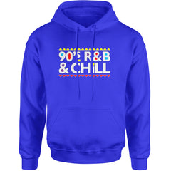 90s R&B and Chill Retro Throwback Adult Hoodie Sweatshirt Royal Blue