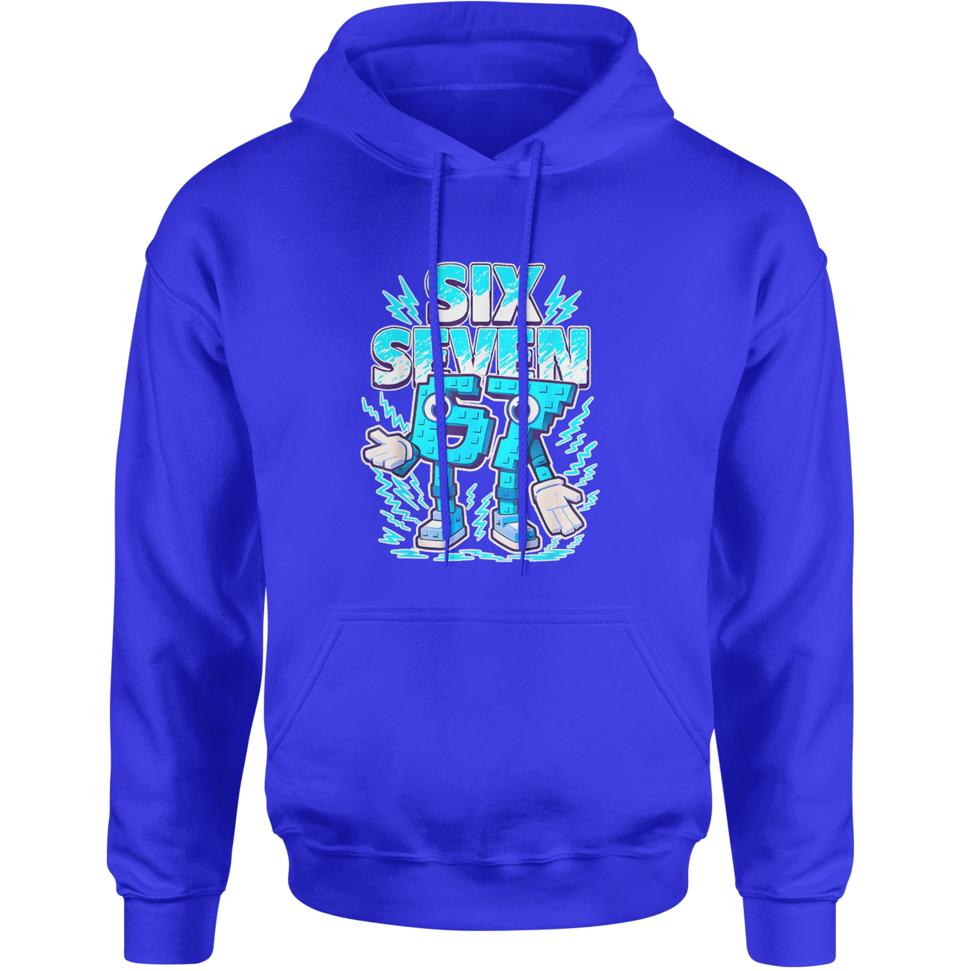 67 Brainrot Meme Slang Adult Hoodie Sweatshirt Royal Blue