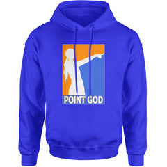 Point God Cunningham Basketball Pointing Meme  Adult Hoodie Sweatshirt Royal Blue