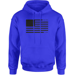 Redacted American Flag Adult Hoodie Sweatshirt Royal Blue
