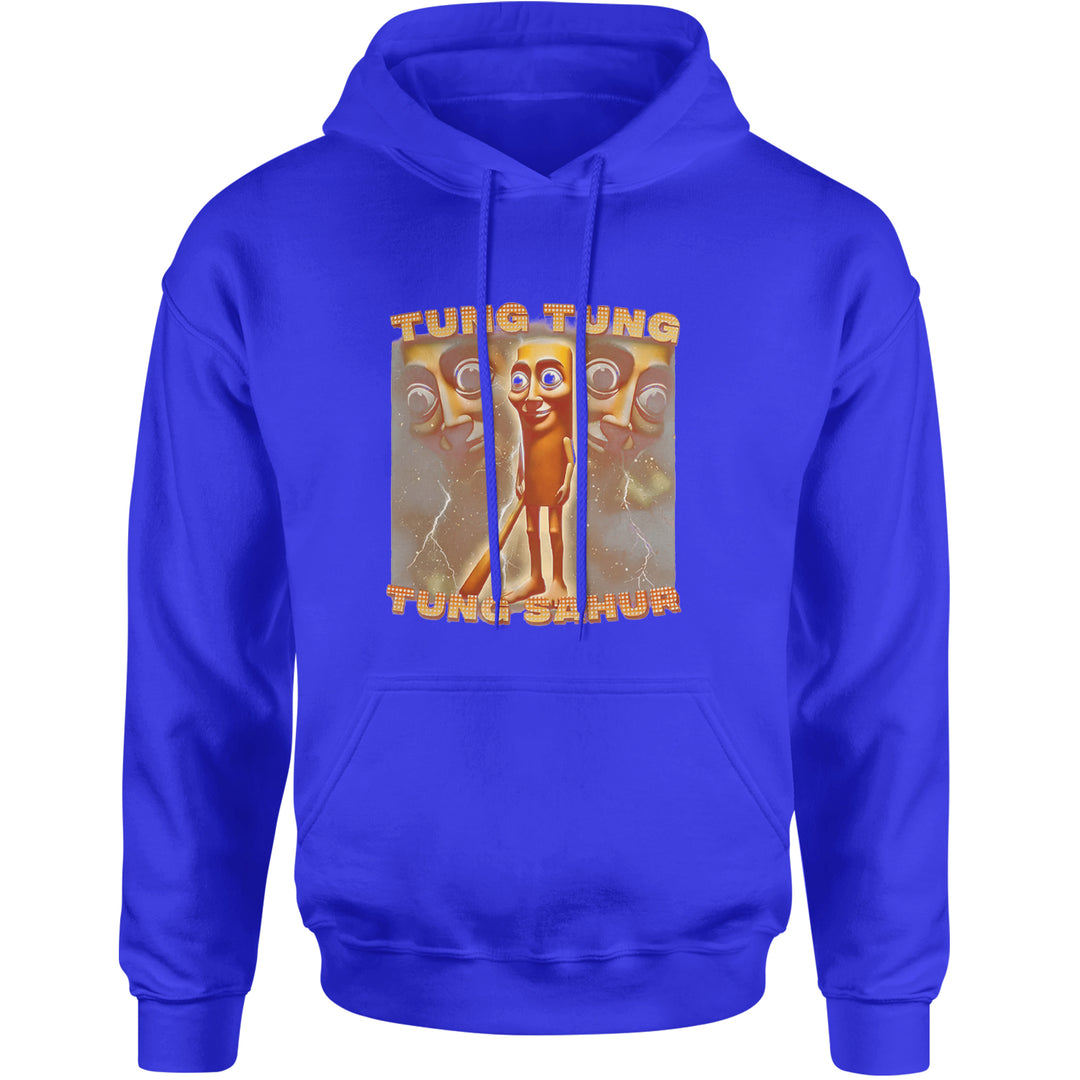 Tung Tung Tung Sahur Enforcer Adult Hoodie Sweatshirt Royal Blue