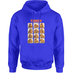 Punch Play Hard Love Harder Adult Hoodie Sweatshirt Royal Blue