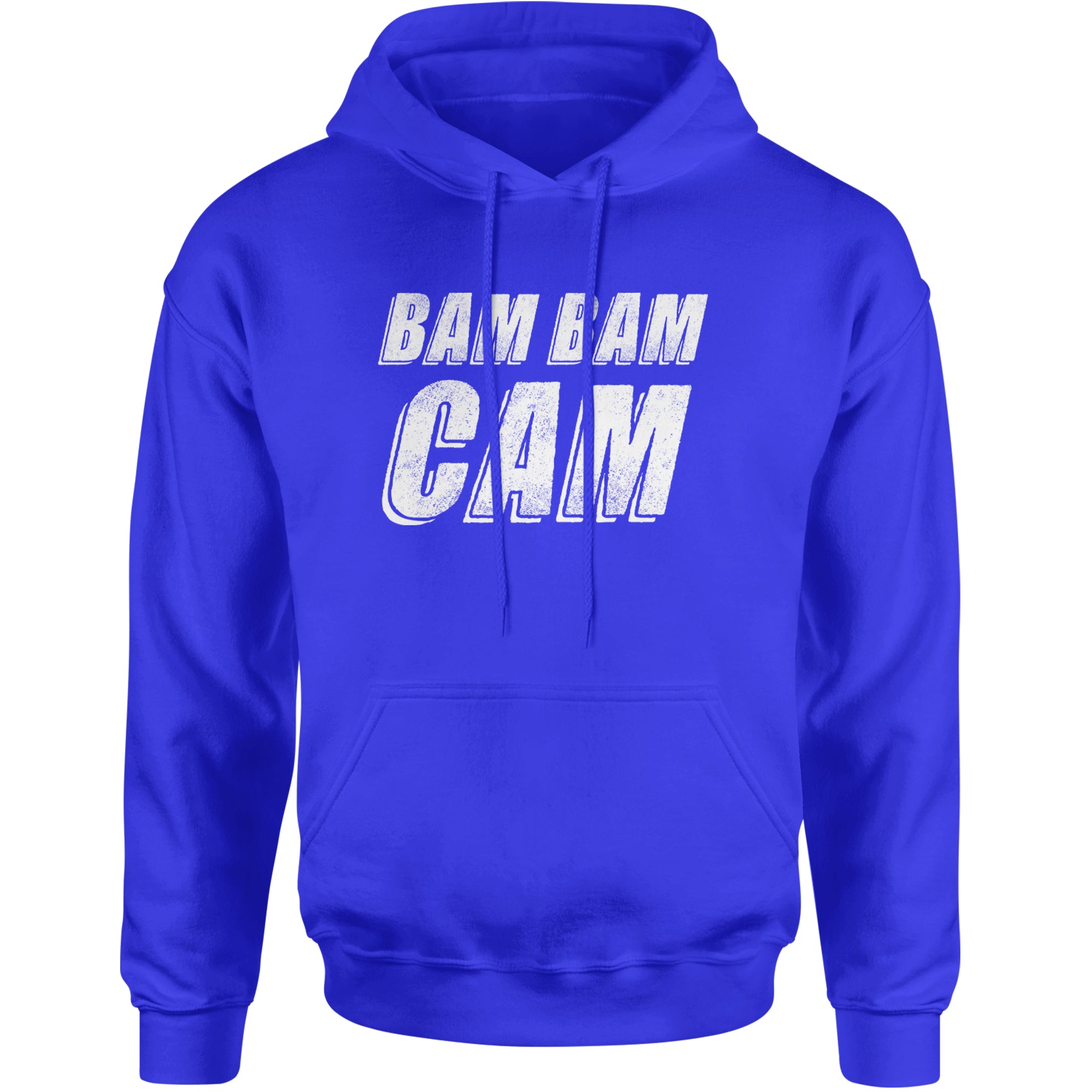 Bam Bam Cam Adult Hoodie Sweatshirt Royal Blue