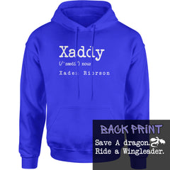 Xaddy Save A Dragon Ride A Wingleader Adult Hoodie Sweatshirt Royal Blue