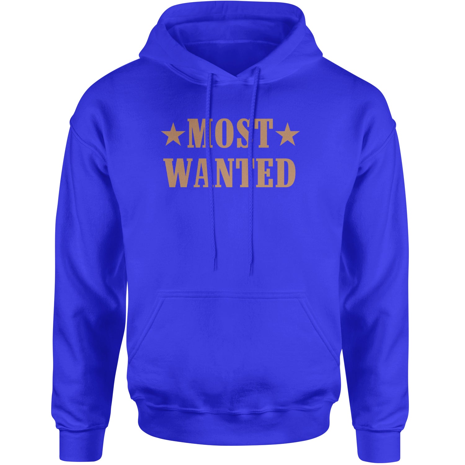 Most Wanted Cowboy Adult Hoodie Sweatshirt Royal Blue