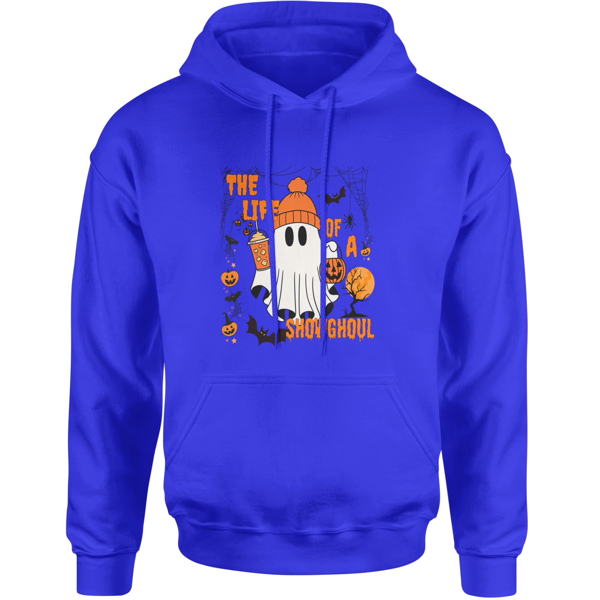 Life of a Showghoul Halloween Showgirl Vibes Adult Hoodie Sweatshirt Royal Blue