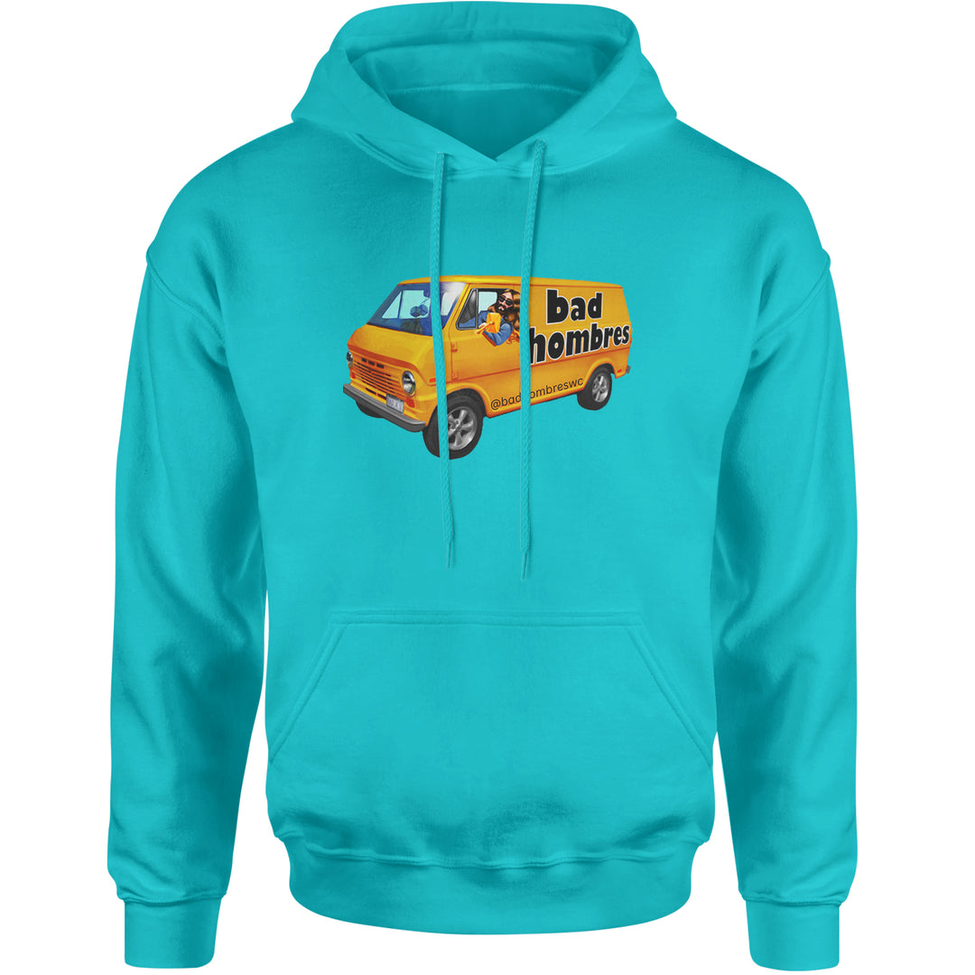 Bad Hombres Van West Chester Band Adult Hoodie Sweatshirt Teal