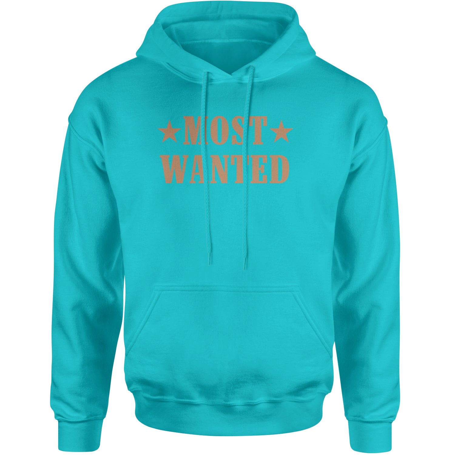 Most Wanted Cowboy Adult Hoodie Sweatshirt Teal